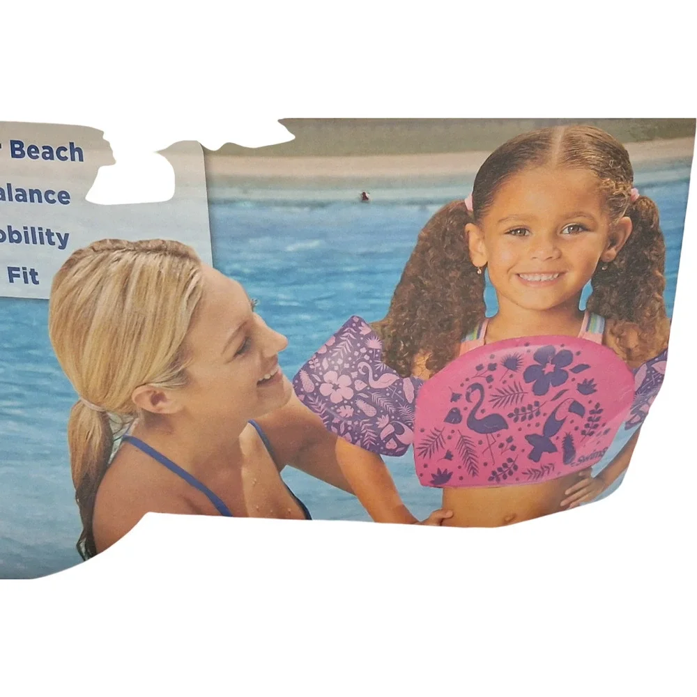 SwimSchool Ultra-Fit Tot Swimmer Float Level 3 Age 4-6 Years Pink 50LBS Max New